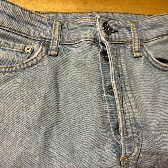 Women Rag & Bone Logan Low Rise Light Blue Wide-Leg Button-Fly Denim Jeans 27 - Picture 5 of 14